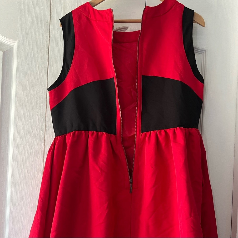 Prabal Gurung for Target Red Sleeveless Dress Black Accents Size 14 - Picture 16 of 16